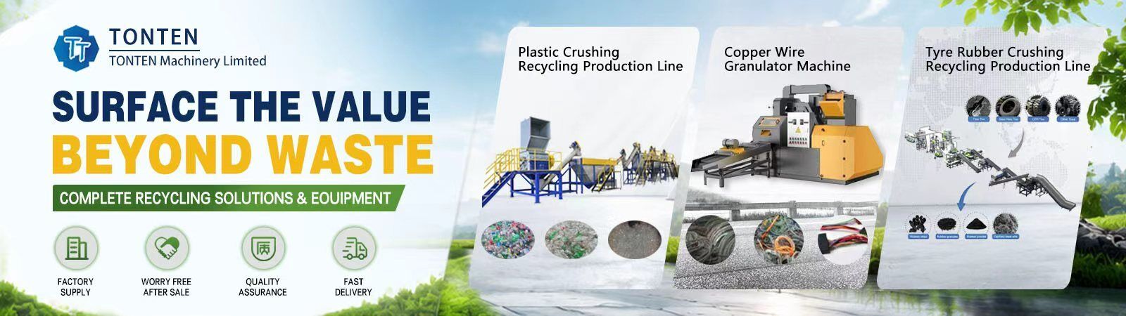 Usine de recyclage pour le tri des déchets