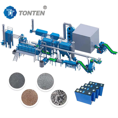 Ligne de traitement des machines de recyclage des batteries au lithium-ion pour automobiles