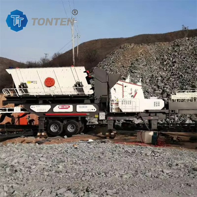 Ligne de production de concasseur de pierre pour la construction Usine mobile de concassage de minerai de sable