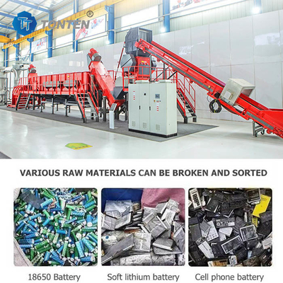 Usine de séparation des déchets automobiles et des batteries au lithium