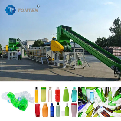 Ligne de production pour le recyclage du plastique pour le concassage du film pour les bouteilles de flocons de plastique
