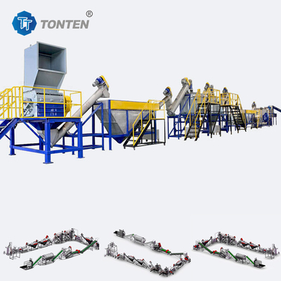 Ligne de production pour le recyclage du plastique pour le concassage du film pour les bouteilles de flocons de plastique