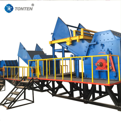 Ligne de recyclage de machines de concassage d'acier pour déchets métalliques industriels sur mesure