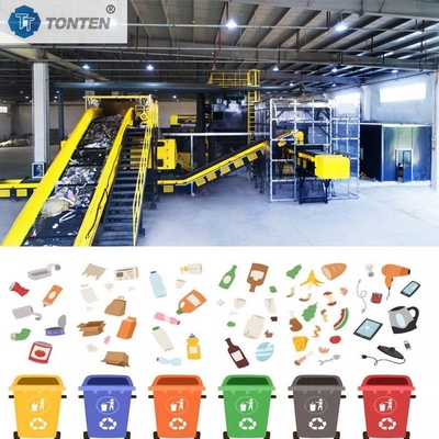 Ligne de tri des déchets ménagers Traitement d'installations de tri des déchets solides et humides