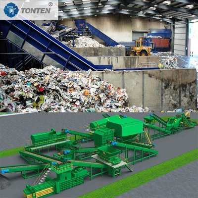 Équipement de recyclage pour le tri des déchets ménagers