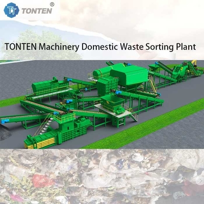 Équipement de recyclage pour le tri des déchets municipaux