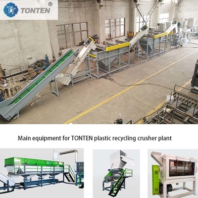 Déchets de plastique déchiquetage ligne de production de lavage de recyclage de plastique PP PE