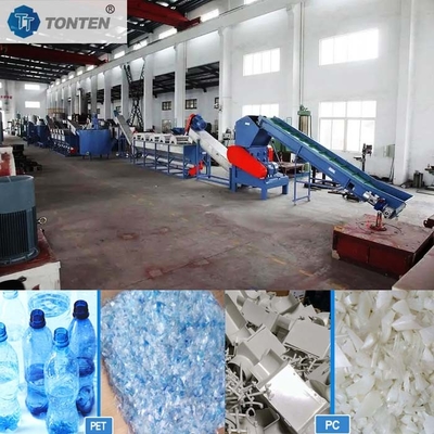 Déchets mélangés de plastique PET bouteille de ferraille usine de recyclage machine