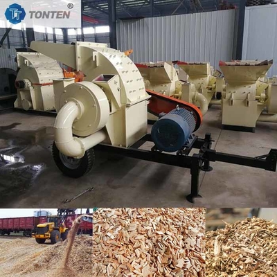 Machine de concassage de bois à moteur diesel pour la fabrication de poussière de sciure à partir de déchets industriels