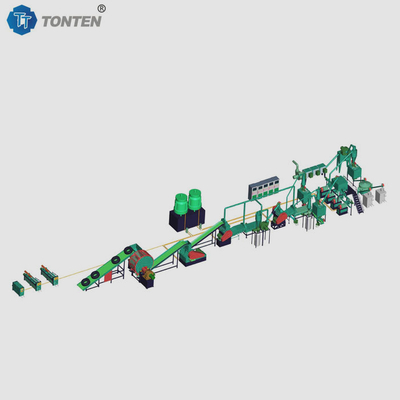 OEM machine de recyclage de caoutchouc de pneus ligne de production de déchiquetage pour paillis