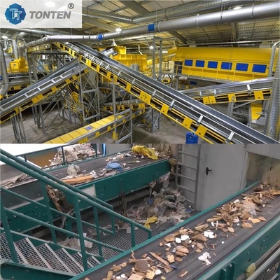 Usine de tri des déchets organiques stagnants ligne de tri des déchets solides municipaux OEM
