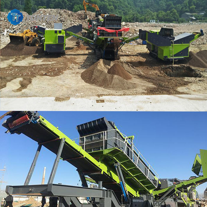 Machine de tri des déchets de calcaire de granit de pierre de concassage ligne 85kw Pour le chantier de construction
