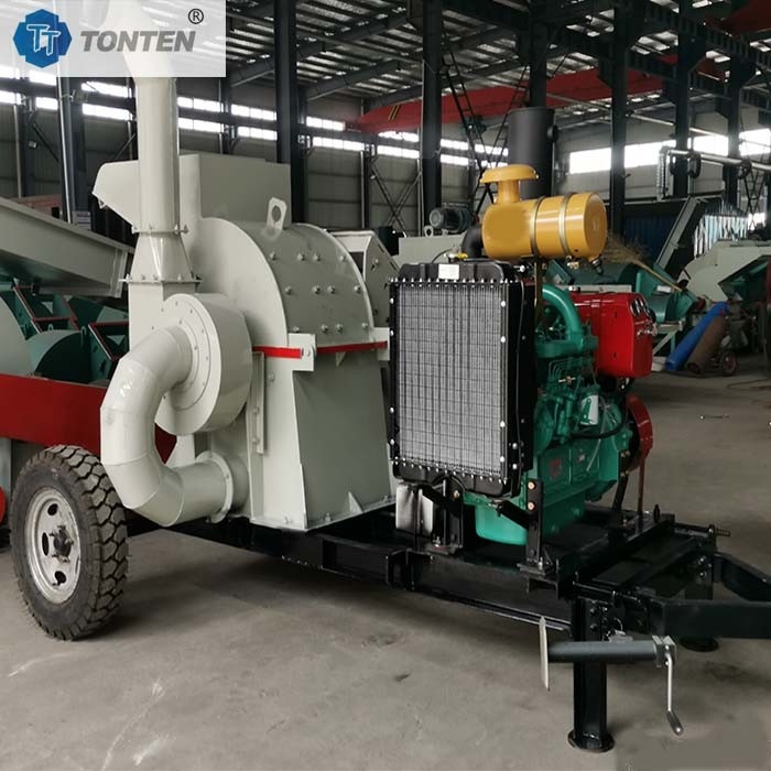 Machine de concassage de bois à moteur à moteur diesel