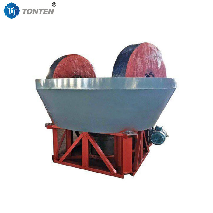 Machine de broyage d'or minéral, machine de broyage à meule humide en pierre